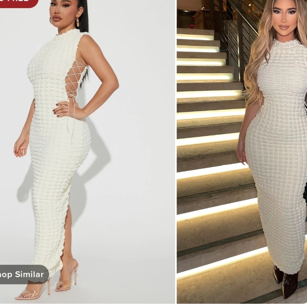 Fashion Nova pop it maxi dress